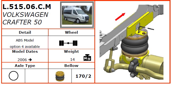 L.515.06.C.M/大眾空氣懸掛系統(tǒng)/大眾空氣懸掛/大眾CRAFTER 50（2006-）-Dunlop空氣懸架